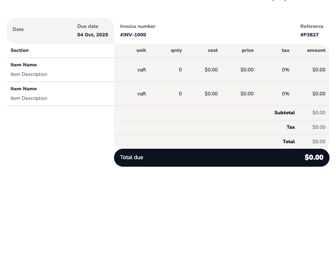 Professional Invoicing